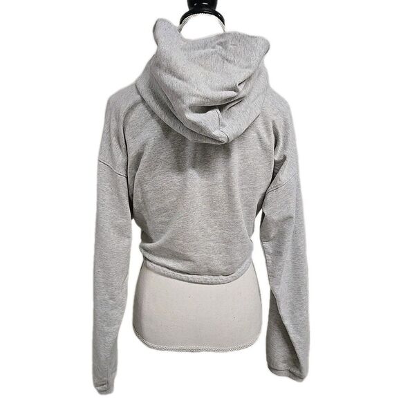 Aritzia The Group by Babaton Weekender Pullover Cinch Cropped Hoodie Gray Sz S - Picture 5 of 10